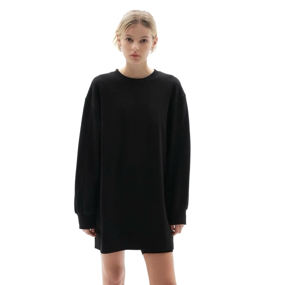 H&M Black Relaxed Fit Sweatshirt Dress Women's Large